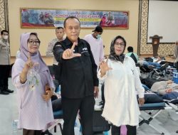 Menjelang HUT Humas ke 71, Humas Polres Lebak Polda Banten Ikuti Donor Darah dan Baksos