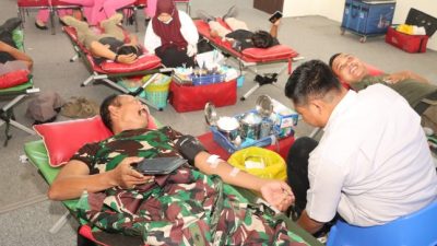 Rangkaian Hari Bhayangkara ke-79, Polres Metro Tangerang Kota Gelar Donor Darah 179 Peserta
